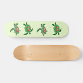 Hibiscus bloem zee schildpad skateboard (Horizontaal)