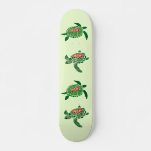 Hibiscus bloem zee schildpad skateboard