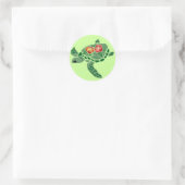 Hibiscus bloem zee schildpad stickers (Tas)