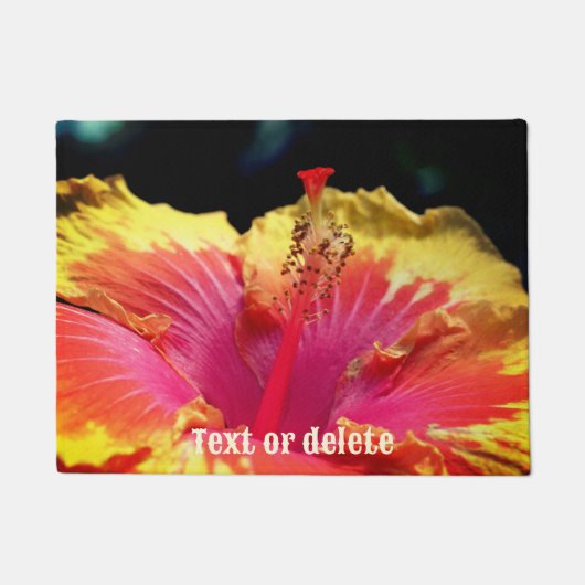  Hibiscus bloemblaadjes gepersonaliseerd Deurmat (Voorkant)