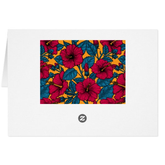 Hibiscus bloemen (Achterkant Horizontaal)