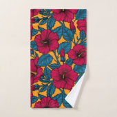 Hibiscus bloemen bad handdoek (Handdoek)