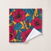 Hibiscus bloemen bad handdoek (Wasdoekje)