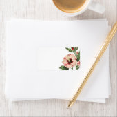  Hibiscus Bloemen Blank Mailing Labels (Insitu)