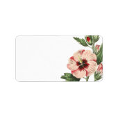 Hibiscus Bloemen Blank Mailing Labels (Voorkant)