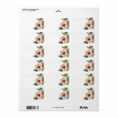  Hibiscus Bloemen Blank Mailing Labels (Full Sheet)