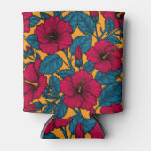 Hibiscus bloemen blikjeskoeler (Voorkant)