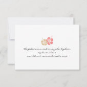 Hibiscus Bloemen Boarding Pas RSVP Kaartje (Achterkant)