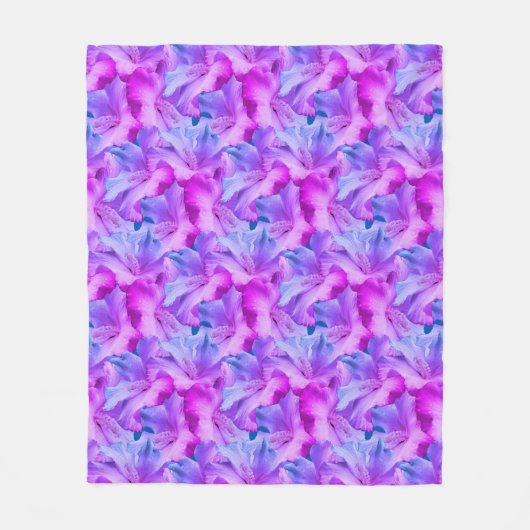 Hibiscus bloemen boeket getint fleece deken (Voorkant)