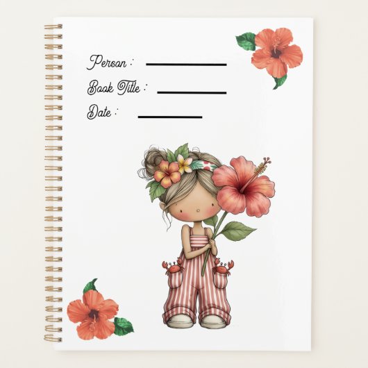 Hibiscus Bloemen Boekomslag Planner (Voorkant)