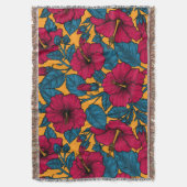 Hibiscus bloemen deken (Voorkant Verticaal)