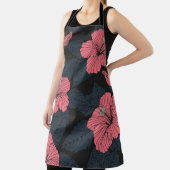 Hibiscus bloemen: donker naadloos behang. schort (Insitu)