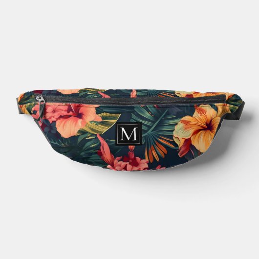 Hibiscus bloemen, een tropische bloem heuptasje (Liggend)