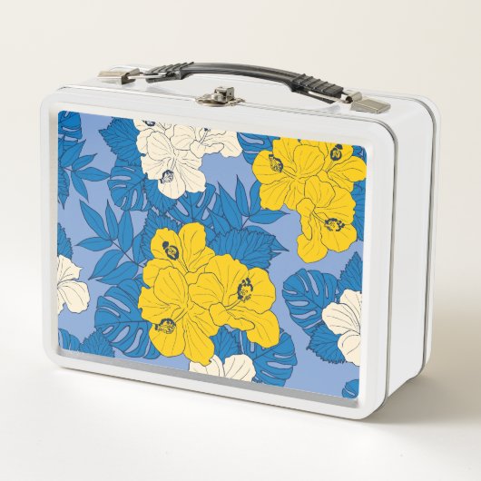 Hibiscus bloemen en bladeren (Voorkant)