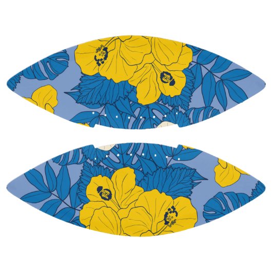 Hibiscus bloemen en bladeren american football (Panelen)