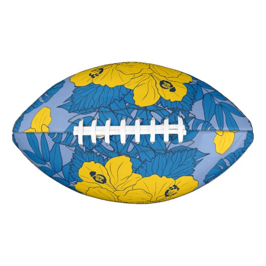 Hibiscus bloemen en bladeren american football (Voorkant)