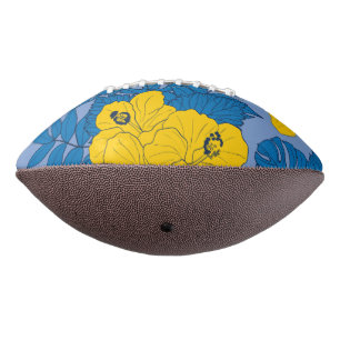 Hibiscus bloemen en bladeren american football