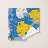 Hibiscus bloemen en bladeren bad handdoek (Wasdoekje)