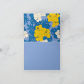 Hibiscus bloemen en bladeren bedankkaart (Binnen)