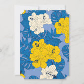 Hibiscus bloemen en bladeren kaart (Voorkant)