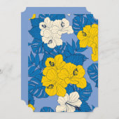 Hibiscus bloemen en bladeren kaart (Voorkant / Achterkant)