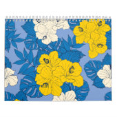 Hibiscus bloemen en bladeren kalender (Hoes)