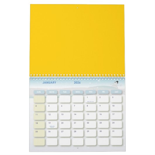 Hibiscus bloemen en bladeren kalender (Jan 2026)