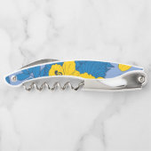 Hibiscus bloemen en bladeren kurkentrekker (Achterkant)