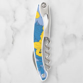 Hibiscus bloemen en bladeren kurkentrekker (Achterkant)