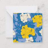 Hibiscus bloemen en bladeren notitiekaartje (Voorkant)