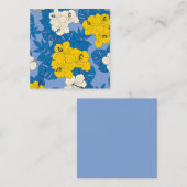 Hibiscus bloemen en bladeren notitiekaartje (Voorkant / Achterkant)