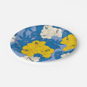 Hibiscus bloemen en bladeren papieren bordje (Gekanteld)