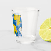 Hibiscus bloemen en bladeren shot glas (Rechts)