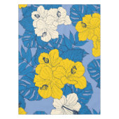Hibiscus bloemen en bladeren tafelkleed (Voorkant)