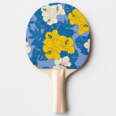 Hibiscus bloemen en bladeren tafeltennisbatje (Voorkant)