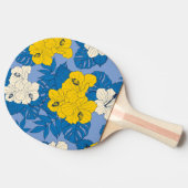 Hibiscus bloemen en bladeren tafeltennisbatje (Zijkant)
