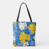 Hibiscus bloemen en bladeren tote bag (Achterkant)