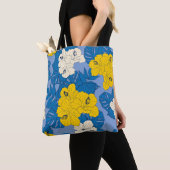 Hibiscus bloemen en bladeren tote bag (Dichtbij)