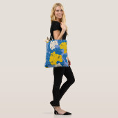 Hibiscus bloemen en bladeren tote bag (Op model)