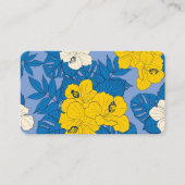 Hibiscus bloemen en bladeren visitekaartje (Voorkant)