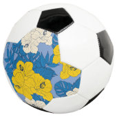 Hibiscus bloemen en bladeren voetbal (Drie kwart)