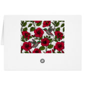 Hibiscus bloemen en kolibrie (Achterkant Horizontaal)