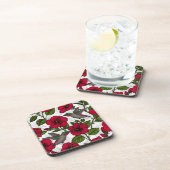 Hibiscus bloemen en kolibrie bier onderzetter (Rechterzijde)