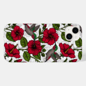 Hibiscus bloemen en kolibrie Case-Mate iPhone case (Achterkant (horizontaal))