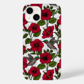 Hibiscus bloemen en kolibrie Case-Mate iPhone case (Achterkant)