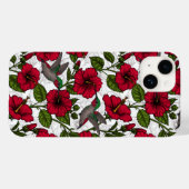 Hibiscus bloemen en kolibrie Case-Mate iPhone case (Achterkant (horizontaal))