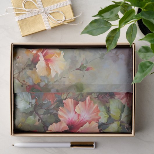 Hibiscus Bloemen en kolibrie Decoupage Tissuepapier (Geschenk)