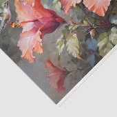 Hibiscus Bloemen en kolibrie Decoupage Tissuepapier (Detail)