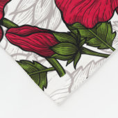 Hibiscus bloemen en kolibrie fleece deken (Hoek)