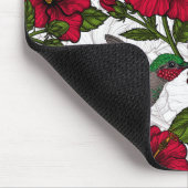 Hibiscus bloemen en kolibrie muismat (Hoek)